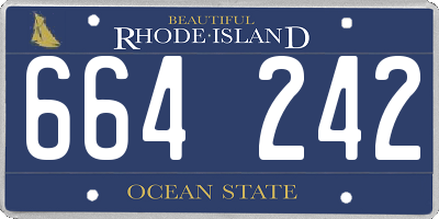 RI license plate 664242