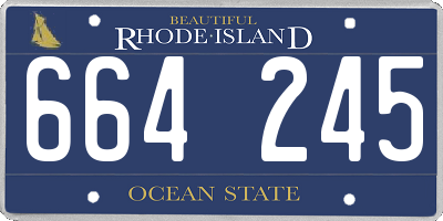 RI license plate 664245