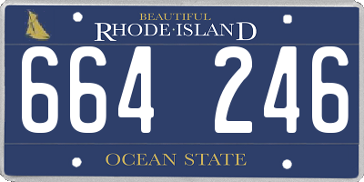 RI license plate 664246