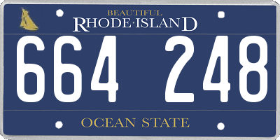 RI license plate 664248