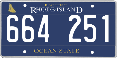 RI license plate 664251