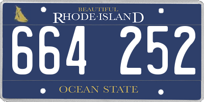 RI license plate 664252