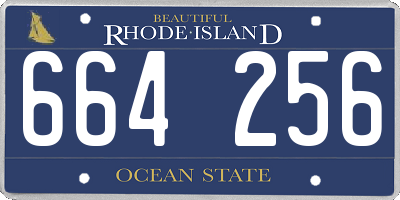 RI license plate 664256