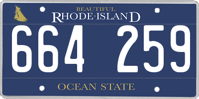RI license plate 664259