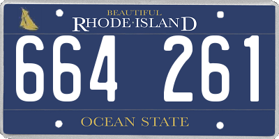RI license plate 664261