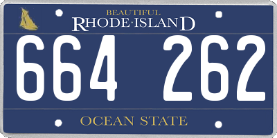 RI license plate 664262