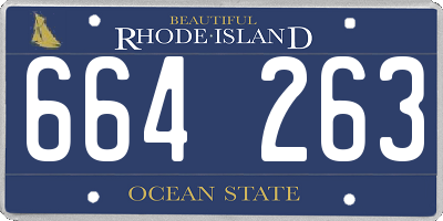 RI license plate 664263