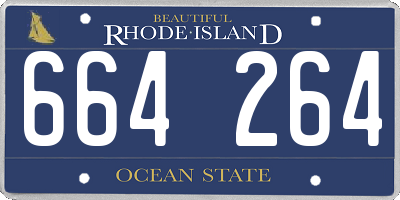 RI license plate 664264