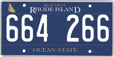 RI license plate 664266