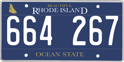 RI license plate 664267