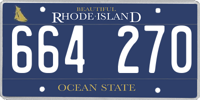 RI license plate 664270