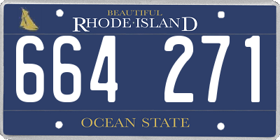 RI license plate 664271