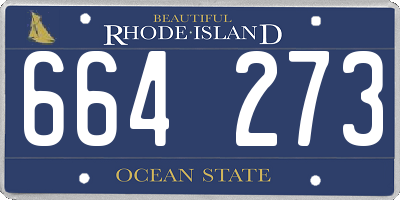 RI license plate 664273