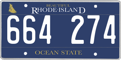 RI license plate 664274
