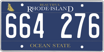 RI license plate 664276