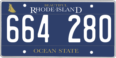 RI license plate 664280