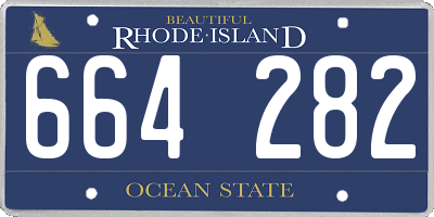RI license plate 664282