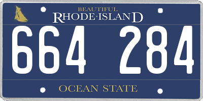 RI license plate 664284