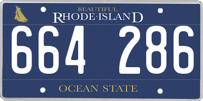 RI license plate 664286