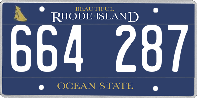 RI license plate 664287