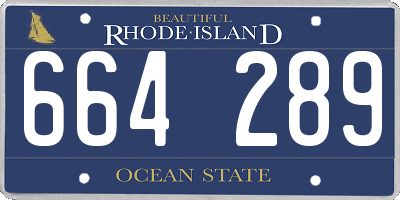 RI license plate 664289
