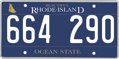 RI license plate 664290