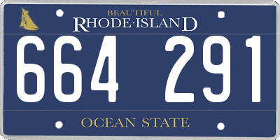 RI license plate 664291