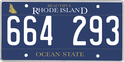 RI license plate 664293