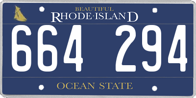 RI license plate 664294