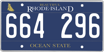 RI license plate 664296