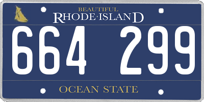 RI license plate 664299