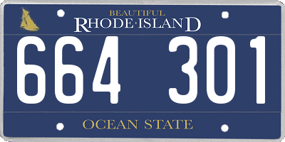 RI license plate 664301