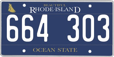 RI license plate 664303