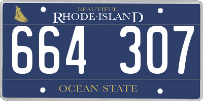 RI license plate 664307