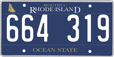 RI license plate 664319