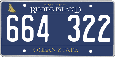 RI license plate 664322