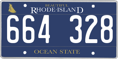 RI license plate 664328