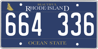 RI license plate 664336