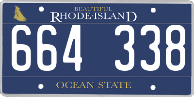 RI license plate 664338