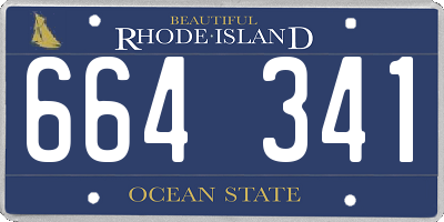 RI license plate 664341