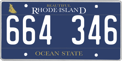 RI license plate 664346
