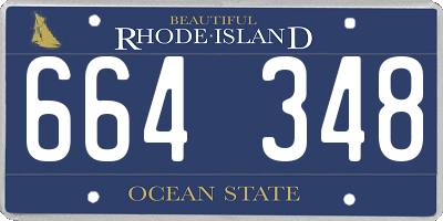 RI license plate 664348
