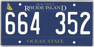 RI license plate 664352