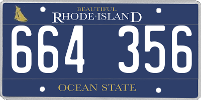 RI license plate 664356
