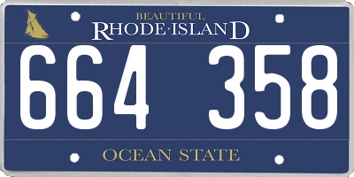 RI license plate 664358