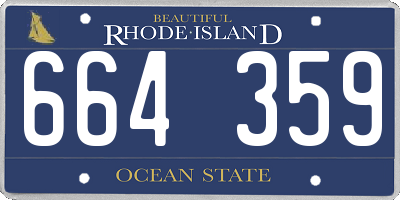 RI license plate 664359