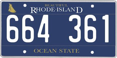 RI license plate 664361