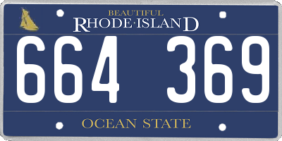 RI license plate 664369