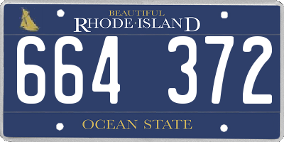 RI license plate 664372