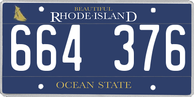 RI license plate 664376